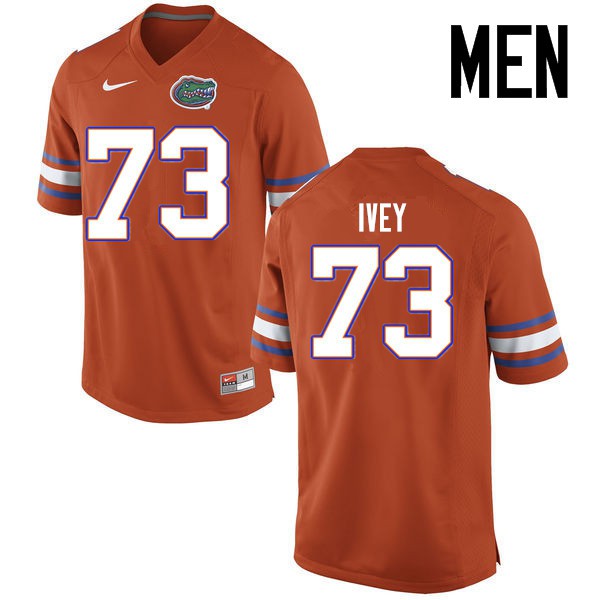 Florida Gators Men #73 Martez Ivey College Football Jersey Orange